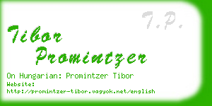 tibor promintzer business card